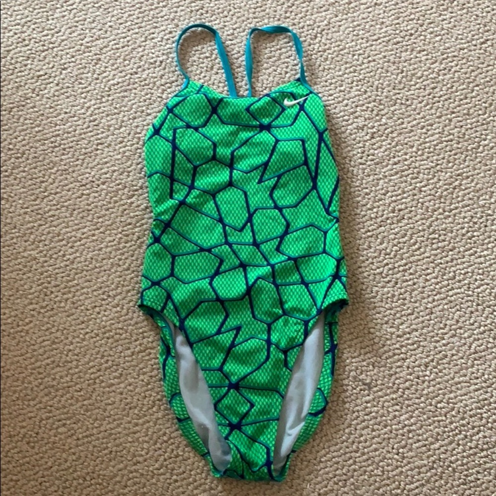 nike green and blue pattern suit size 26